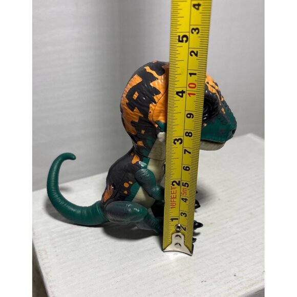 Fingerling Raptor Wowwee Interactive Dinosaur Green Orange 4.5" Tall - Picture 5 of 6